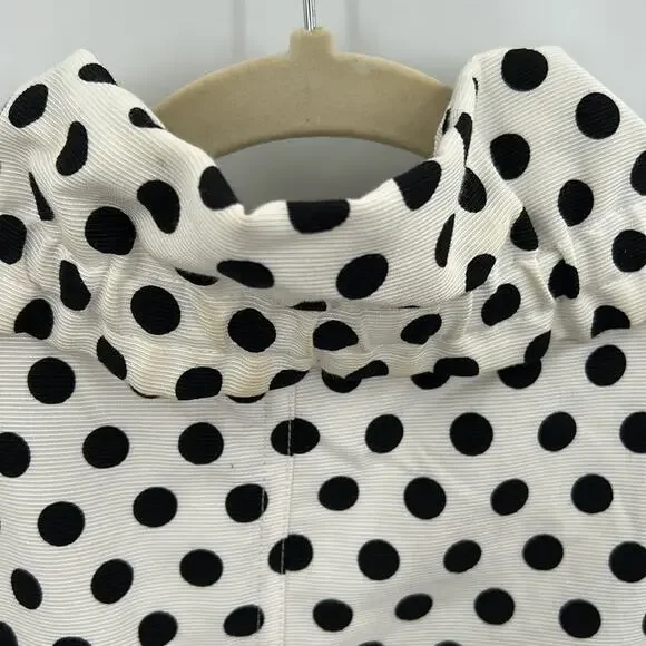 UBU Women's Black & White Polkadot Zip Top/Jacket/Blazer Size Large - Picture 8 of 15